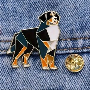 Enamel Dog Pin Brooch